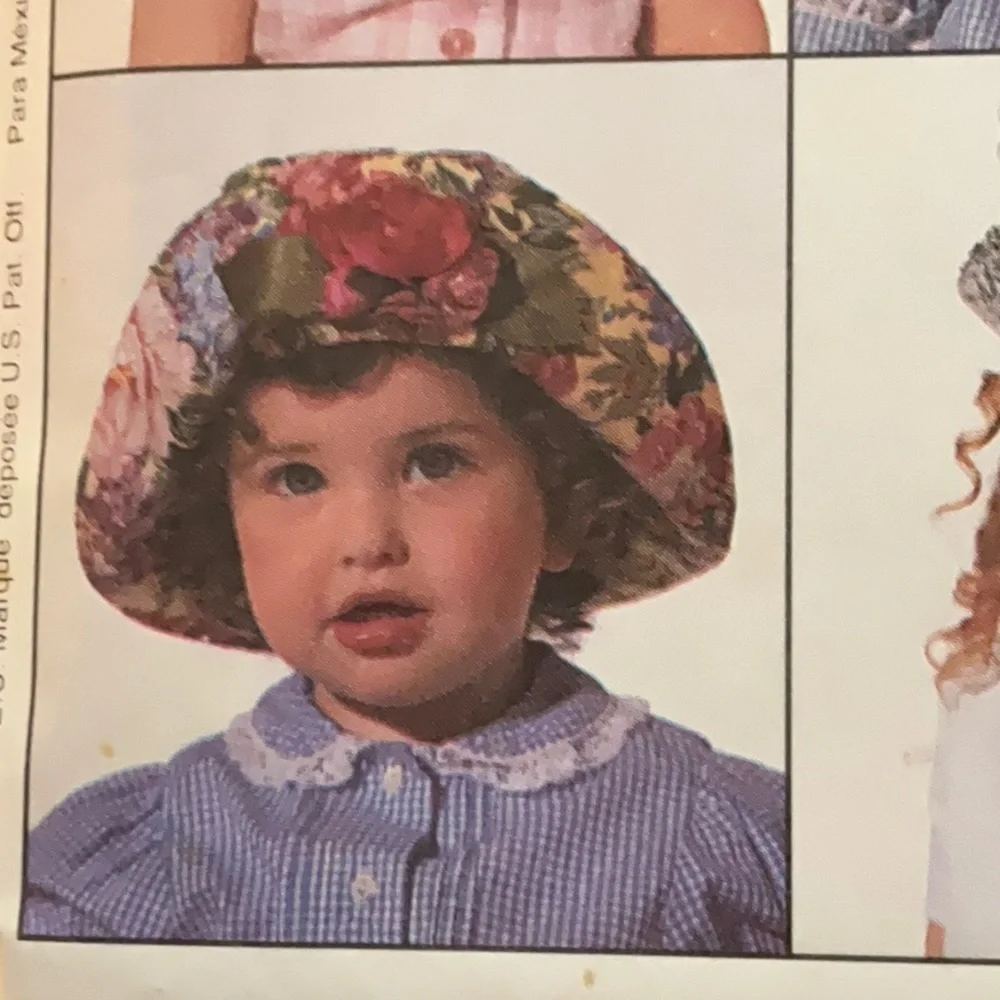 Vtg. McCall’s Crafts 6210 Pattern Infants-Children’s-Boys’ and Girls Hat Package